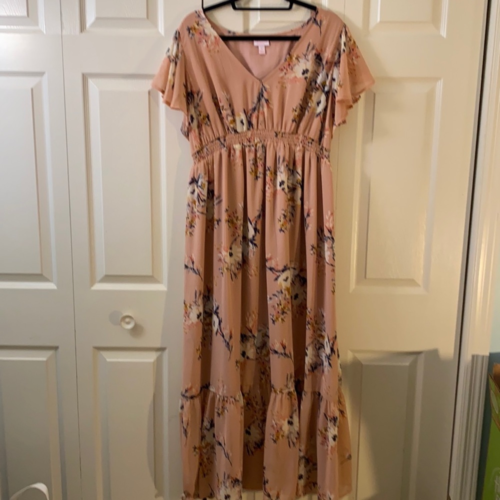 XL floral maternity dress